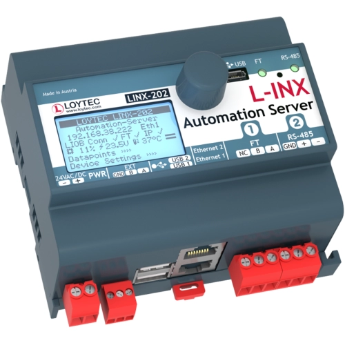 Loytec LINX-202 BACnet Automation Server with LIOB-Connect, B-BC
