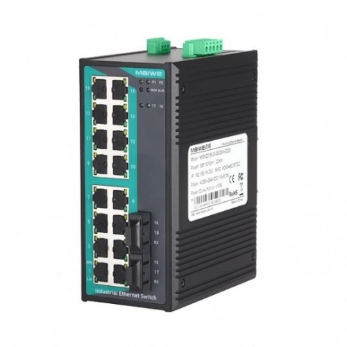MIEN2218-2F, 2x100M Fiber, 16x100M RJ45 Layer2 Switch