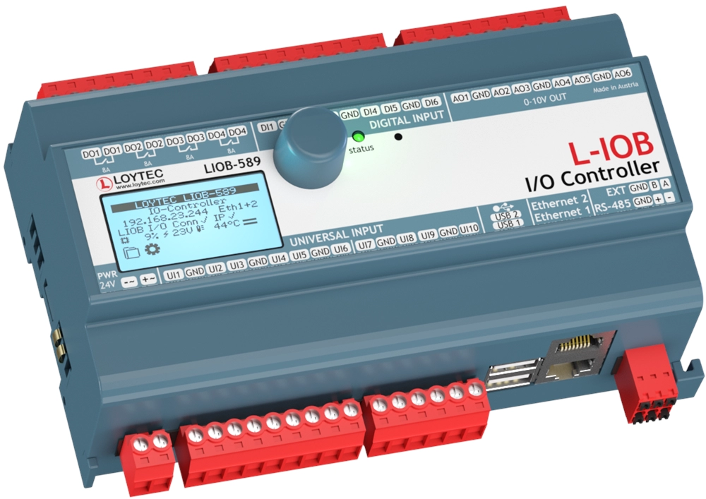 Loytec LIOB-589 L‑IOB BACnet, Modbus Haberleşmeli Dahili Web-Serverlı Programlanabilir Kontrol Cihazı