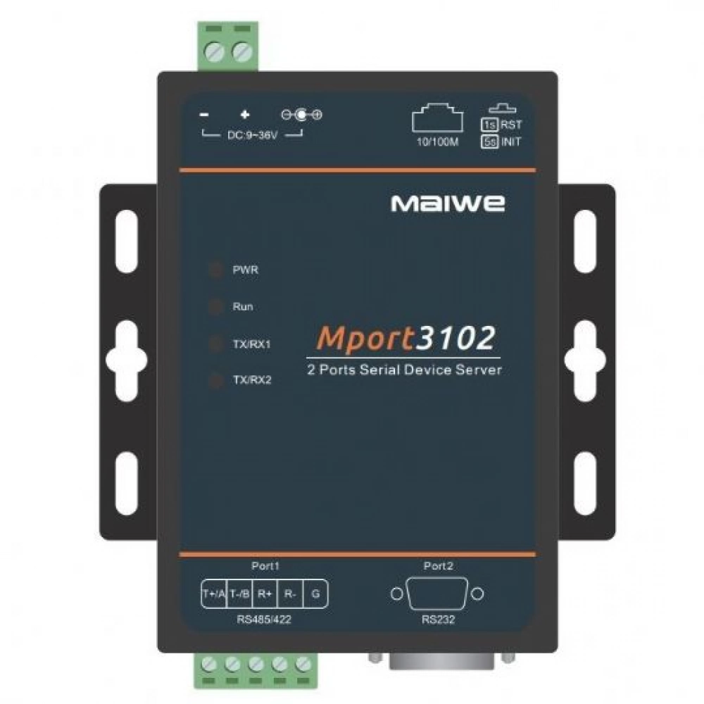 MPort3102, 1xRS232 ve 1xRS485/422-Ethernet & Modbus Gateway