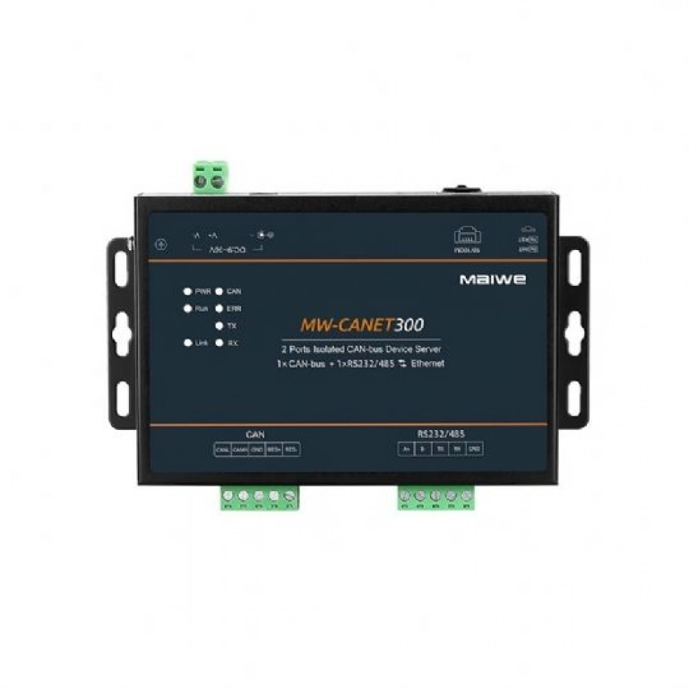 MW-CANET300, 1xCAN-Bus + 1xRS232/485 to Ethernet, CAN Server